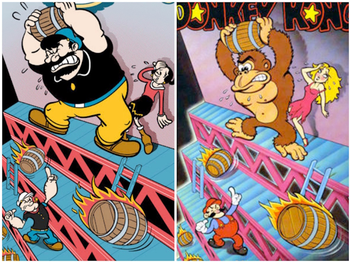 Popeye/Donkey Kong comparison