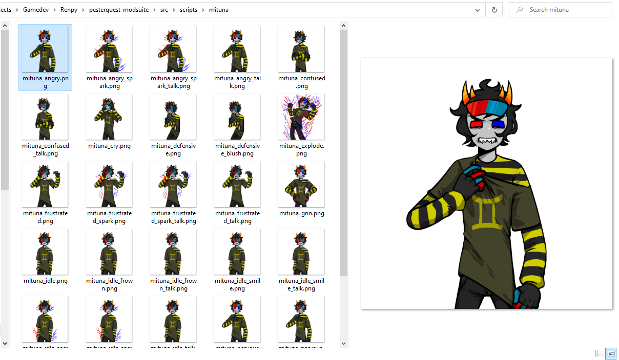 Folder of Mituna sprites