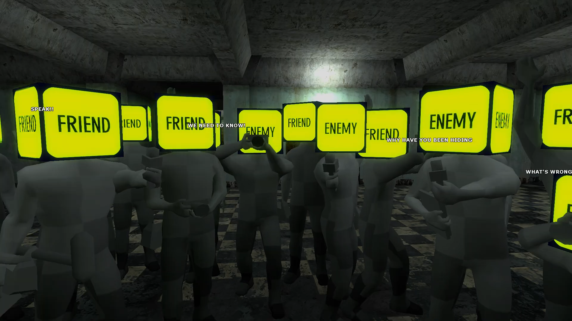 friend/enemy box npcs from the trailer